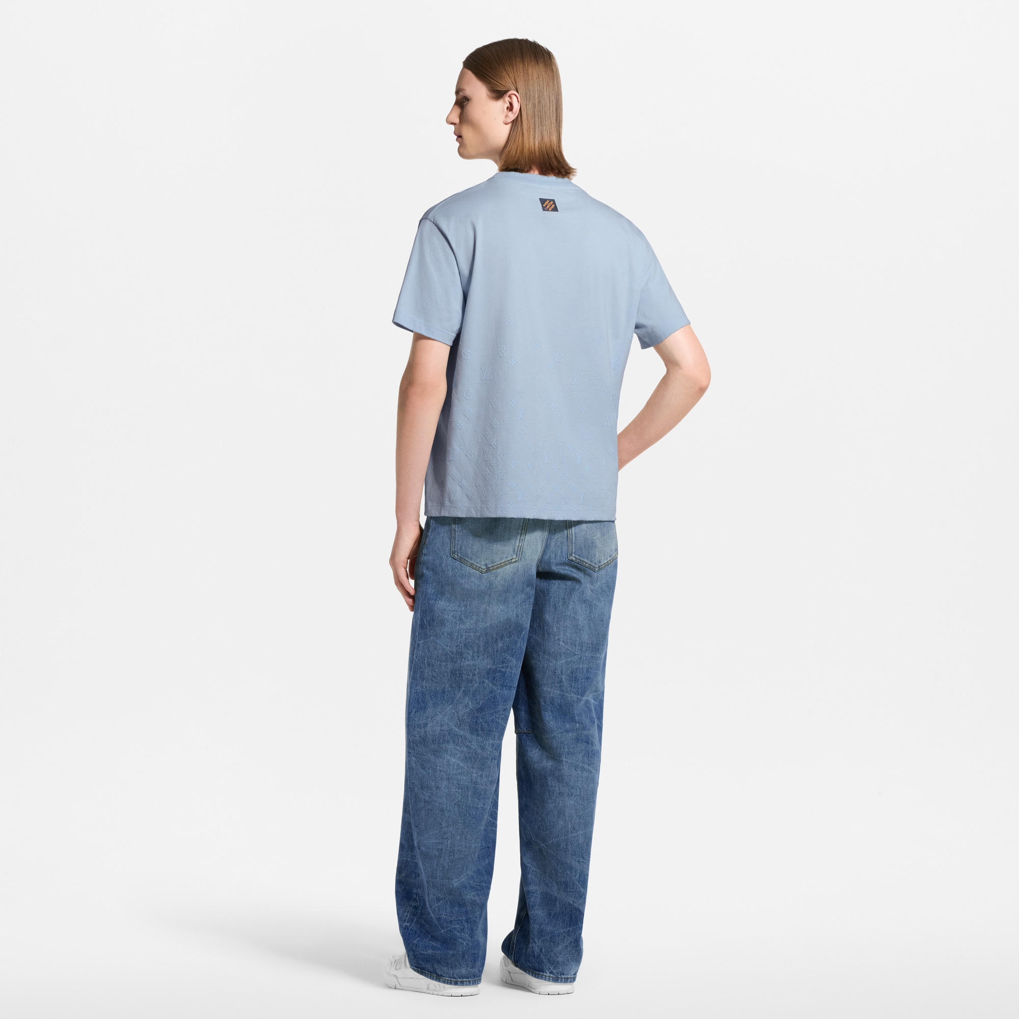フロックプリント モノグラム グラデーション Tシャツ ｜ルイ